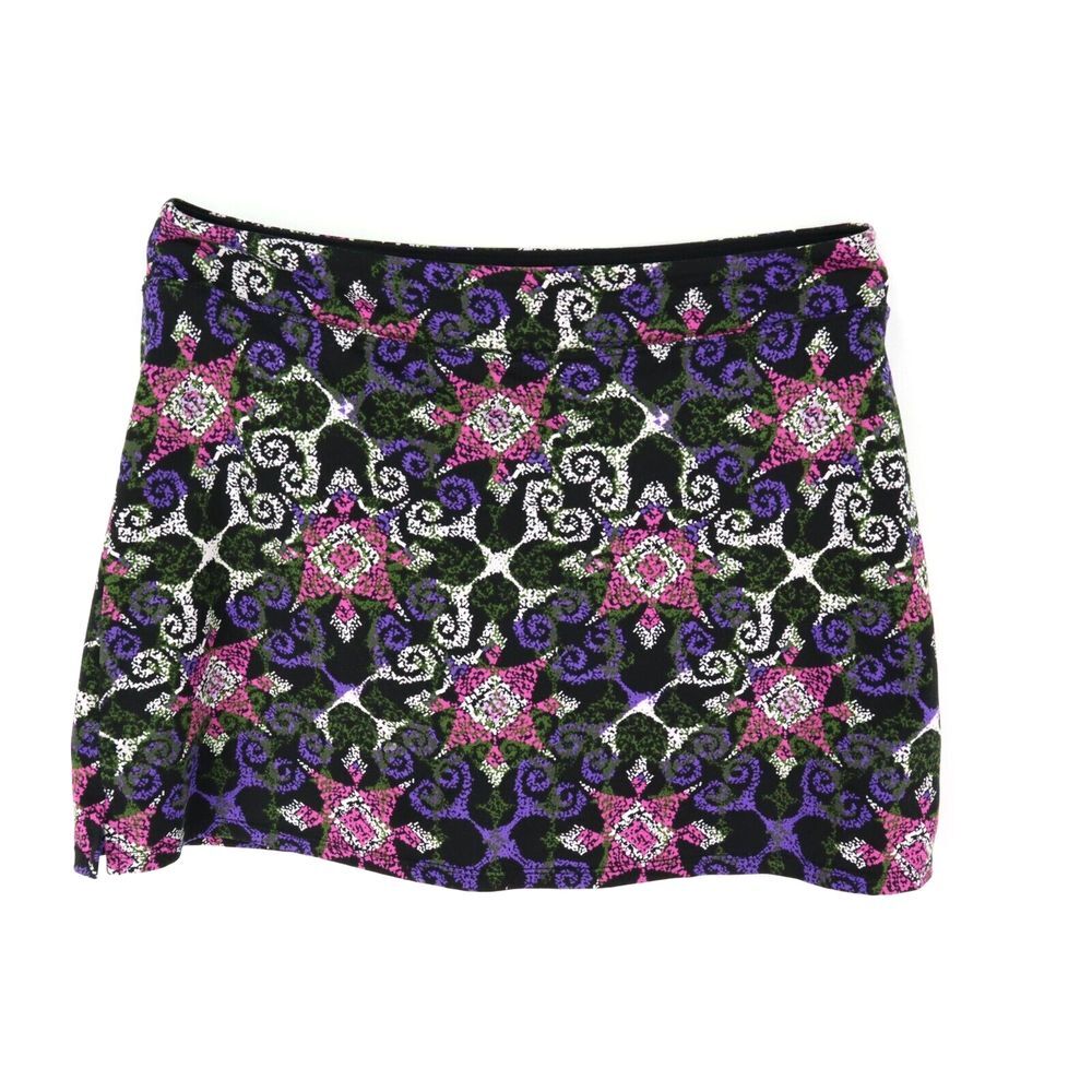Tranquility Athletic Skort Womens S Black Multicolor Geometric STRETCH Polyester